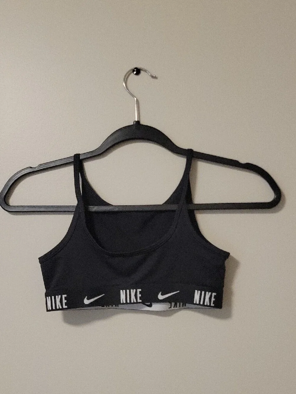Nike Black Logo-Trim Sports Bralette